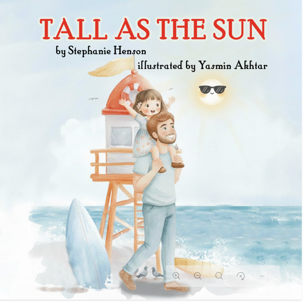 Screenshot 2026-02-27 at 10.33.46 AM "Sweet, gentle, and full of poetic prose, TALL AS THE SUN is a relatable story of a girl experiencing the joys of a beach day through a unique vantage point."
- Jake Lockett, Children's Book Author